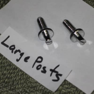 lightly used Epiphone B-2 metric ABR-1 vintage style bridge, wired,  CHROME, large posts mounting pieces (NO anchors) 1990s/2000s (for some import guitars that use this style bridge) will NOT fit on Gibson - mounting holes are too big image 5