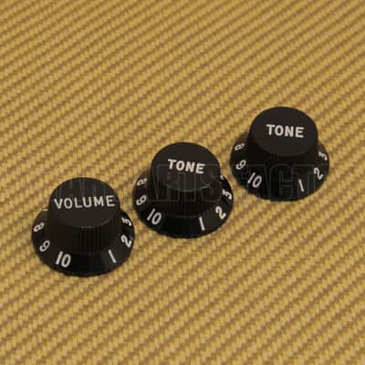 099-1365-000 Genuine Fender Black Original Strat Stratocaster Knobs