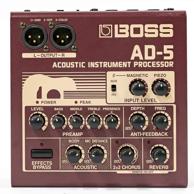 BOSS AD-5 アコースティックインストゥルメントプロセッサー Boss AD-5 Acoustic Instrument Processor | Reverb