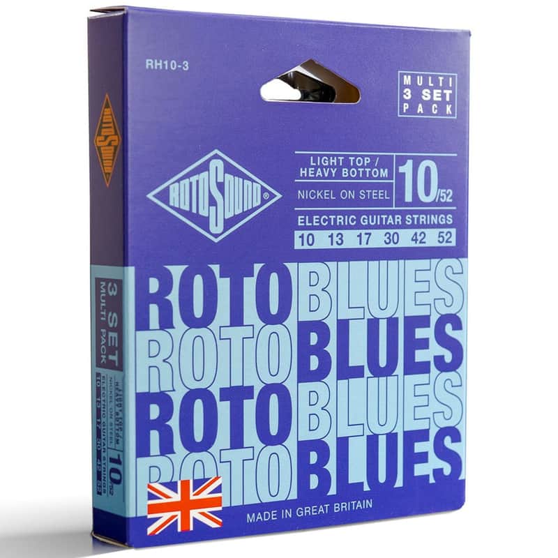 Rotosound Blues Electric Guitar Strings 10-52 Bundle 3 Pack image 1