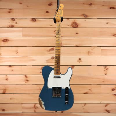 Fender Custom Shop Limited 1958 Telecaster Heavy Relic - Aged Lake Placid Blue-CZ570453 image 4