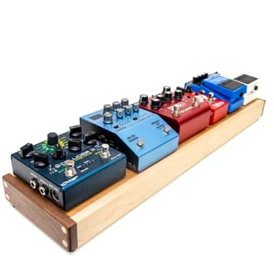 Custom made Hardwood Pedalboard Large 600x150x50mm image 1