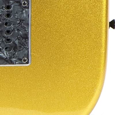 All Music Inc. Collection Custom Gold Sparkle Strat Electric Guitar w/ Gig Bag image 10