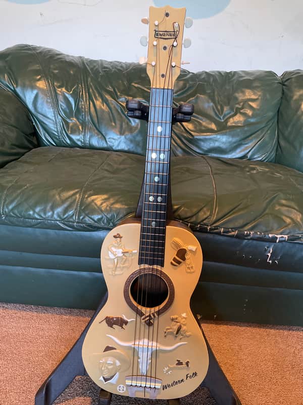 Emenee Western Folk Gene Autry Guitar 1950-1960 - Western Folk image 1