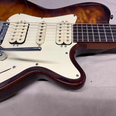 Godin Solidac Piezo HSH Electric Guitar - Standard and Piezo Outputs - 2002 Quilted Maple Top image 5