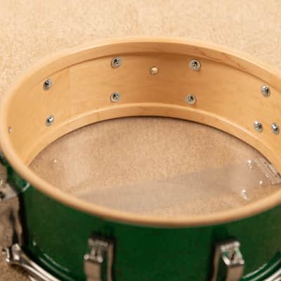 Ludwig Legacy 5x14 Green Sparkle Snare Drum image 13
