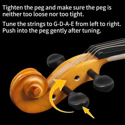 Full Size 4/4 Violin Set for Adults Beginners Students with Hard Case, Violin Bow, Shoulder Rest, Rosin, Extra Strings 2020s - Natural image 8