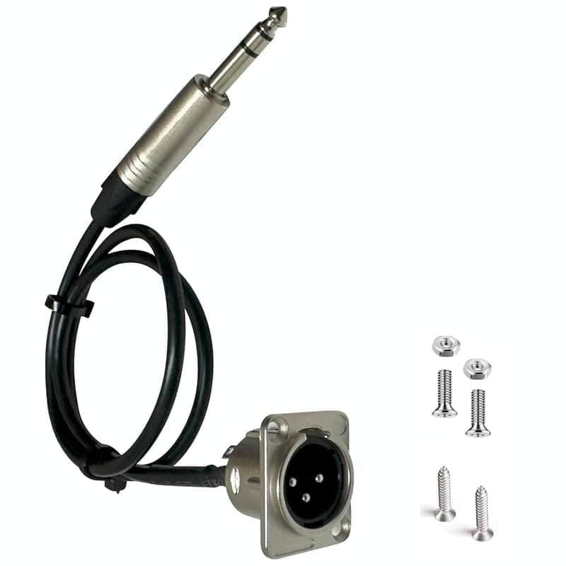 Premium Xlr Pass Through Cable, No Solder, For Stage Box, Patch Panel, Floor Box - No Solder For Pro Audio Installations (Xlr Male To 1/4" Trs)