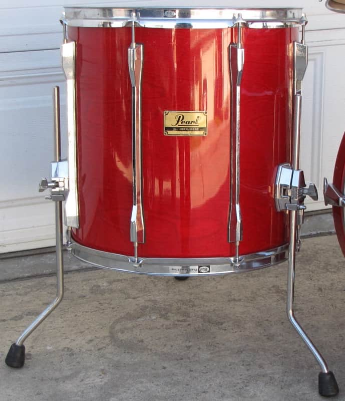 Vintage Pearl BLX All Birch Shell 16" Floor Tom Sequoia Red for drum set image 1