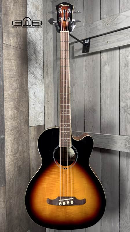 Fender FA-450CE Bass, Laurel Fingerboard, 3-Color Sunburst Acoustic Bass Guitar 0971443032 image 1