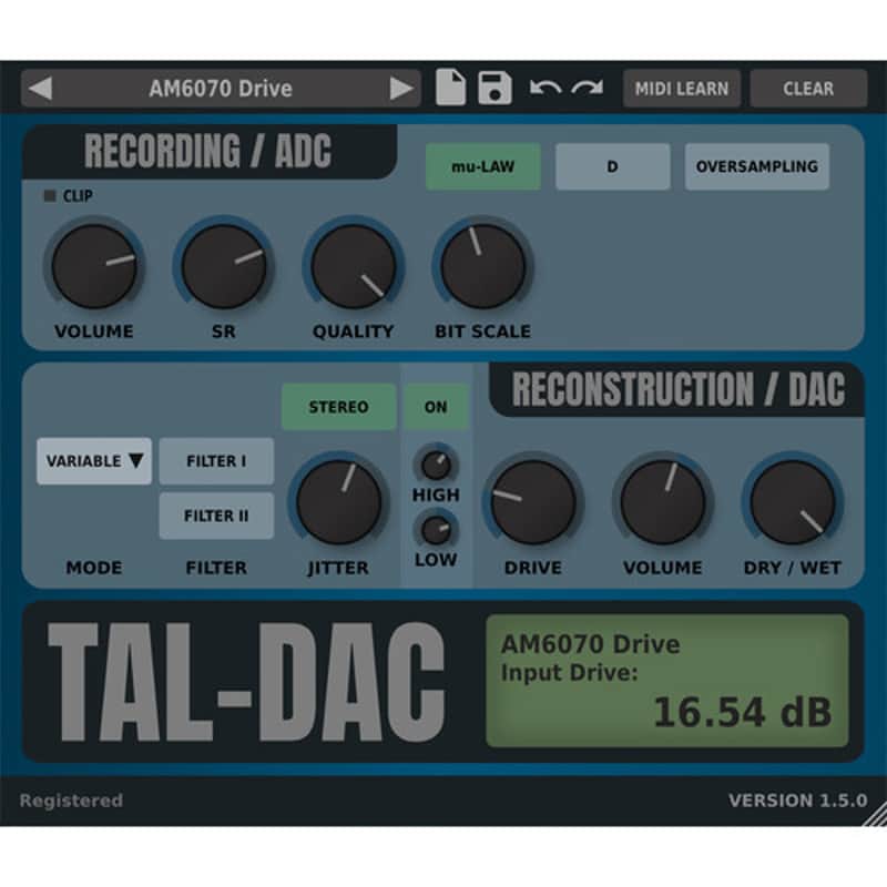 TAL Software DAC Bit-Crusher Software (Download) image 1
