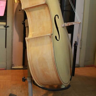 King Mortone Double Bass Blonde c1960 image 7