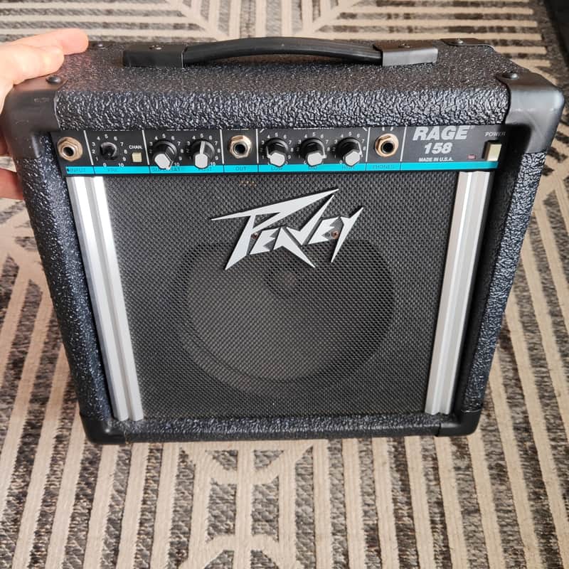 Peavey Teal Stripe 158 15-Watt 1x8" Guitar Combo 1990s - Black image 1