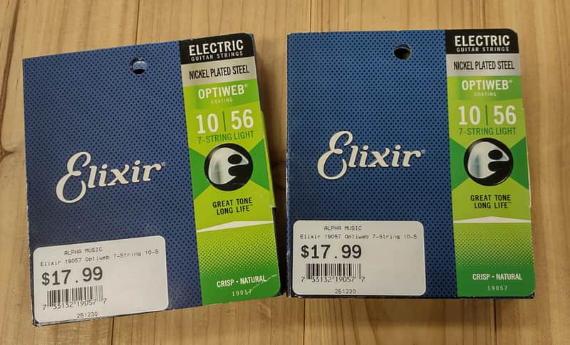 Elixir® 19057 Electric Nickel Plated Steel Strings with OPTIWEB® 10-56 image 1
