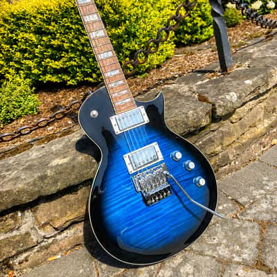 ESP LTD AS-1 FR Alex Skolnick Signature Black Aqua Sunburst Eclipse Upgrades Lollar image 10