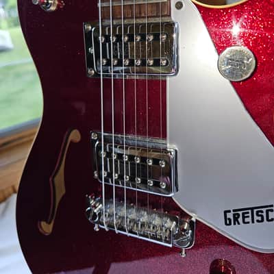 Gretsch G1626 Synchromatic Sparkle Jet with F-Hole 1999 - 2004 - Red Sparkle image 10
