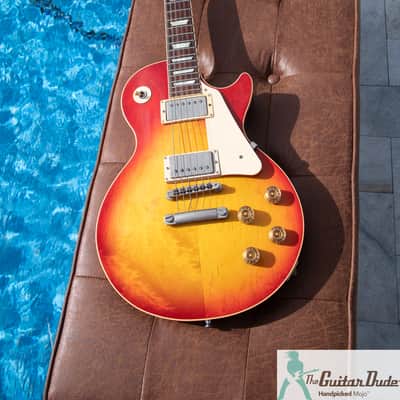 1999 Epiphone by Gibson LPS-80 '58 Reissue Style Les Paul Standard -w Open Book Headstock - Heritage Cherry Sunburst - Made in Japan! Pro Set Up w Perfect Frets/Action/Intonation image 7