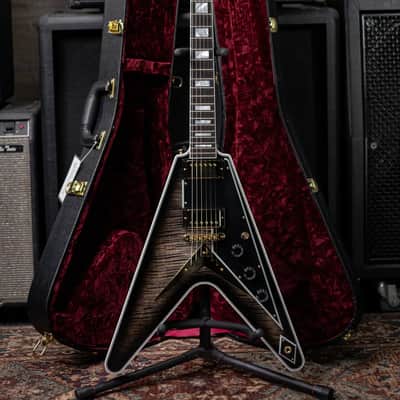 Gibson Custom Shop Flying V Custom Figured Electric Guitar - Cobra Burst with Hardshell Case image 13