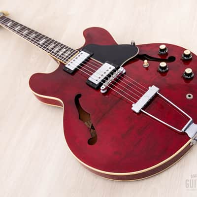 1975 Gibson ES-335 TDC Vintage Semi-Hollow Guitar Cherry Figured Maple w/ T Tops, Case image 14