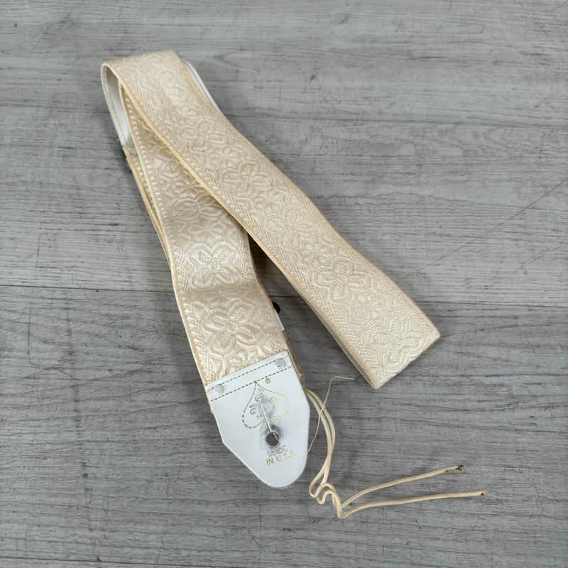 Ace Vintage Guitar Strap White image 1