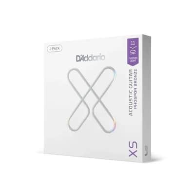 2 Pack, D'Addario XS 11-52 Coated Phos Bz Acoustic Guitar Strings - XSAPB1152-2P image 2