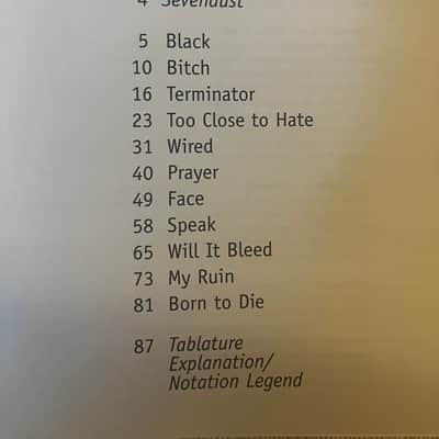 Sevendust - S/T - Guitar Tab / Tablature Book image 3