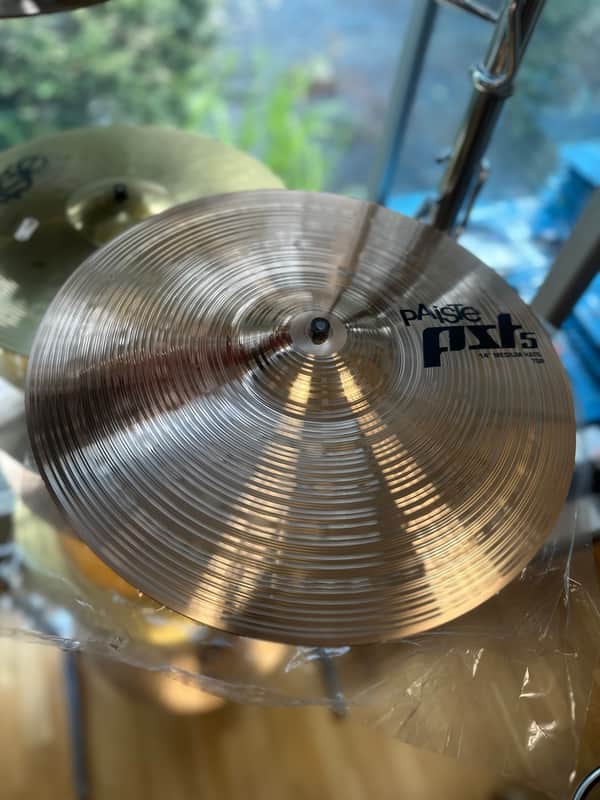 Paiste 14" PST 5 Medium Hi-Hat Cymbals (Pair) 2012 - Present - Traditional image 1