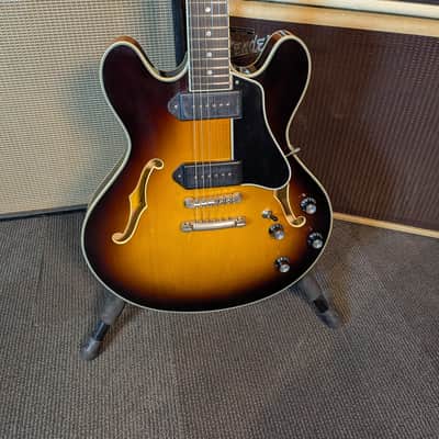 Eastman T60/TV Thinline Semi-Hollow Electric Guitar w/Case - Sunburst (Serial #P2501359) image 3