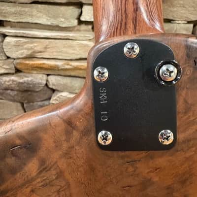 Klein Headless Electric Guitar 2017 - Natural Burled Walnut / Rosewood w/ Gig Bag image 9