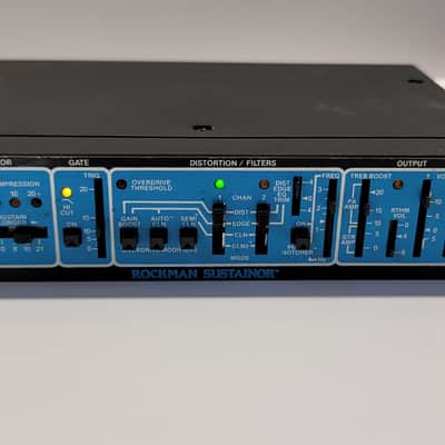 SR&D Rockman Sustainor 100 RockModule 1987 + Original Footswitch! (Blue Logo) image 2
