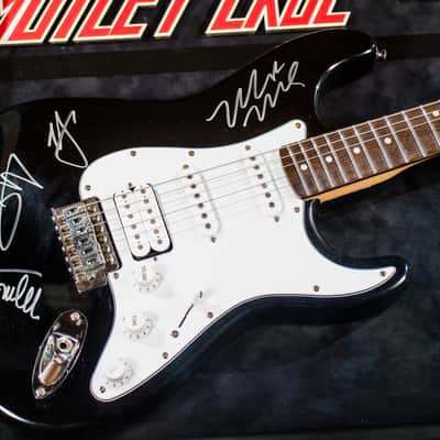 Motley Crue – Autographed Electric Guitar Signed in Framed Case with COA image 2