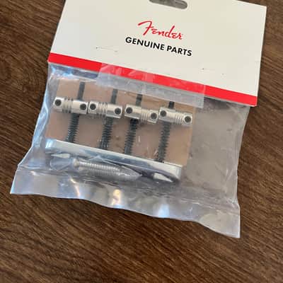 Fender HiMass Vintage Bass Bridge Assembly - Chrome image 1