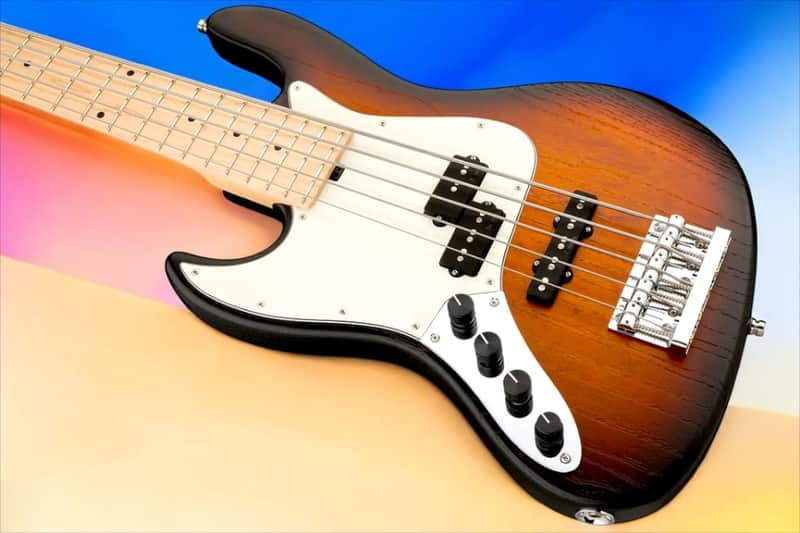 Sadowsky MetroLine 21-Fret Vintage P/J Bass, Swamp Ash Body, Maple Fingerboard, 5-String, Lefthand - Almond Sunburst Transparent Satin image 1