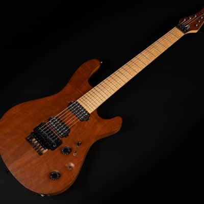 2014 Mayones Regius Pro 7 Claro Walnut | Custom 7-String Swamp Ash Body Neck Thru Birdseye Maple Fretboard DiMarzio Pickups Floyd Rose Tremolo Coil Split | CoA OHSC image 5