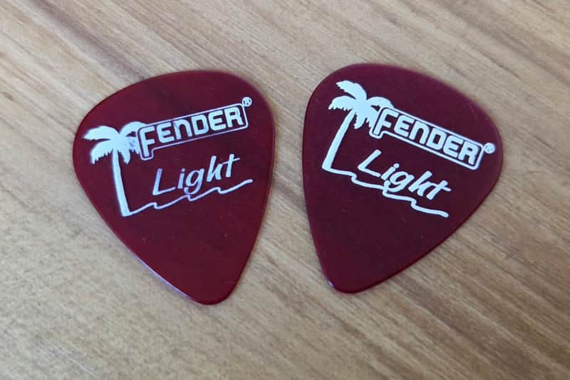 Pair of Vintage 1990's Fender Light California Clear Guitar Picks! image 1