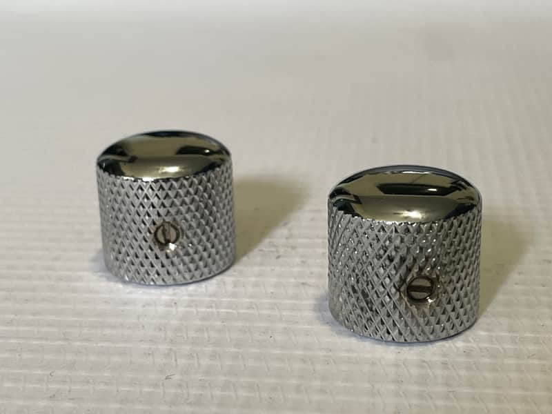 2000's Jackson JS30RR & Dinky Guitar Chrome Dome Metal Volume Set Screw Knob Set image 1