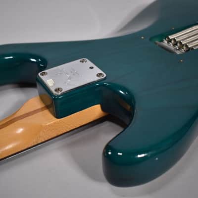 1998 Fender American Deluxe Stratocaster Transparent Teal w/HSC image 13