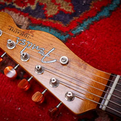 FENDER USA Custom Shop Knotty Pine Telecaster Thinline "Aged Natural + Rosewood" (2020) image 16