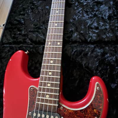 2010s Tatchi Custom Shop '60s Ferrari Red Stratocaster Nitro Relic HSS Super Strat Dream Machine Monstertones w Suhr USA Hardshell Case Moollon MIK image 4