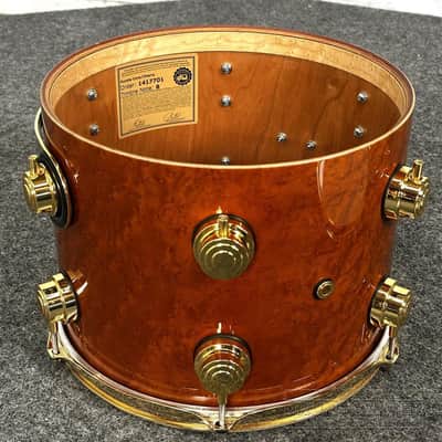 DW Collectors PurpleCore Cherry 6pc Drum Set Brown Birdseye Maple w/Gold Hw image 9
