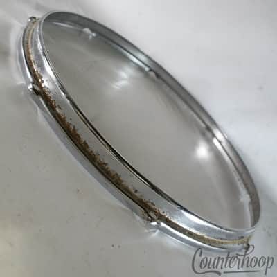 *Slingerland 15" Snare/Tom Drum Batter Rim/Hoop Stick-Saver 8-Lug Chrome Vintage image 2