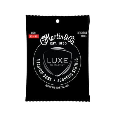Martin Titanium Core Acoustic Guitar Strings - Light Gauge (.012-.055) image 1