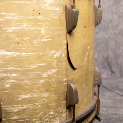 WFL 24" Kick Drum 1940-1955 - White Marine Pearl 24x14 bass drum image 17