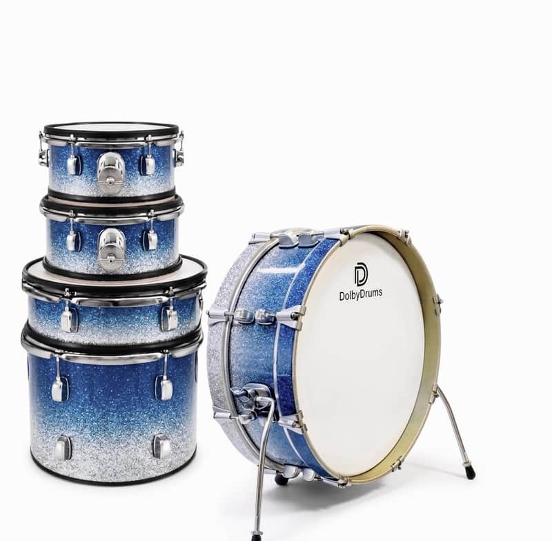 Dolby Dual Core Hybrid Shell Pack Blue Electronic Drum for Roland Alesis image 1