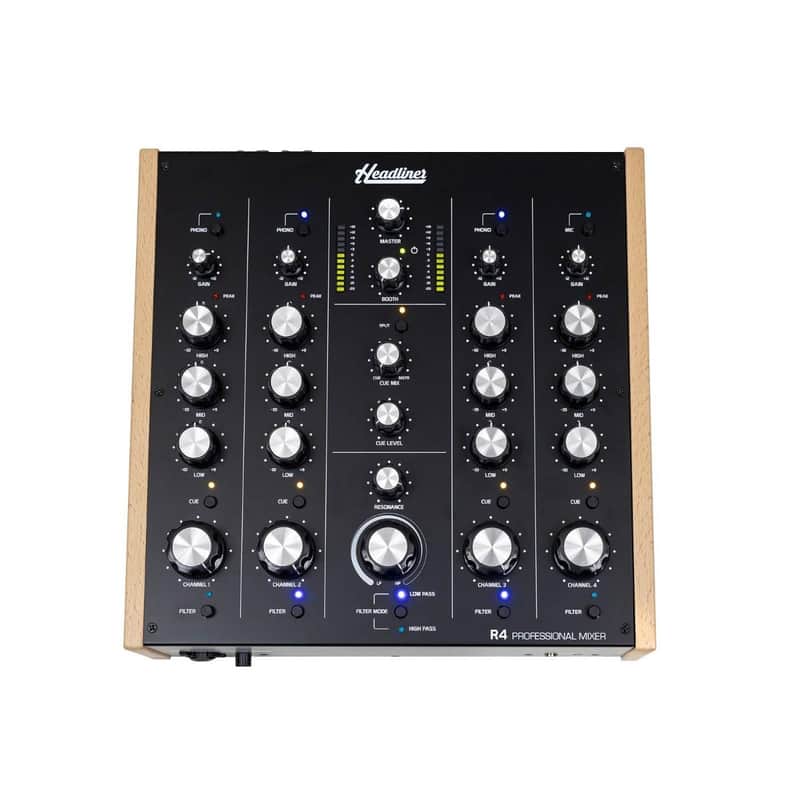 Headliner HL90120 R4 Professional 4-Channel Analog Rotary DJ Mixer - Open Box Mint image 1