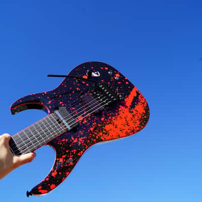 Schecter DIAMOND SERIES Sullivan King Banshee-7 FR-S Obsidian Blood 7-String Electric Guitar image 1