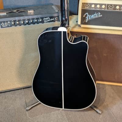 Takamine EF341SC Left Handed Acoustic/Electric Guitar w/Gig Bag - Gloss Black (Serial #61090071) image 4