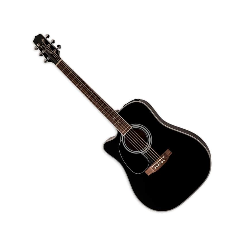 Takamine EF341SC Acoustic Lefty Guitar Gloss Black
