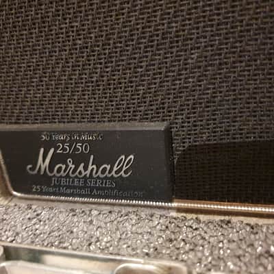 Marshall JCM25/50 "Silver Jubilee" Model 2555 2-Channel 100-Watt Guitar Amp Head and Cabinet 1987 - 1988 - Silver with Travel Cases image 18