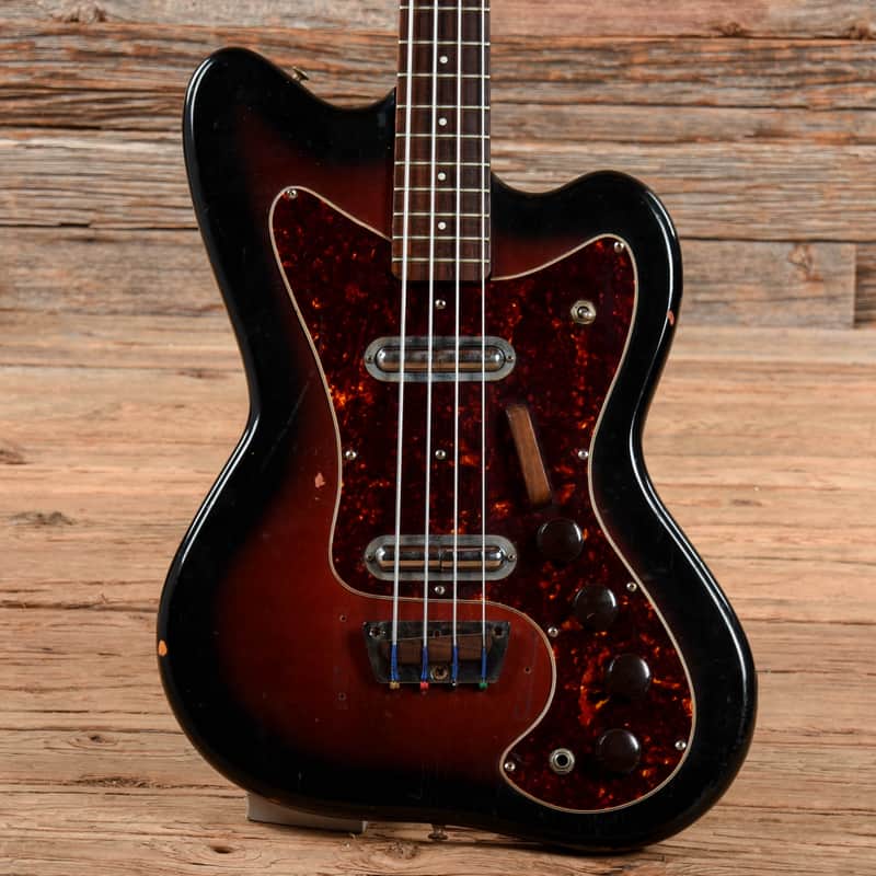 Silvertone Coral Bass Sunburst 1960s image 1